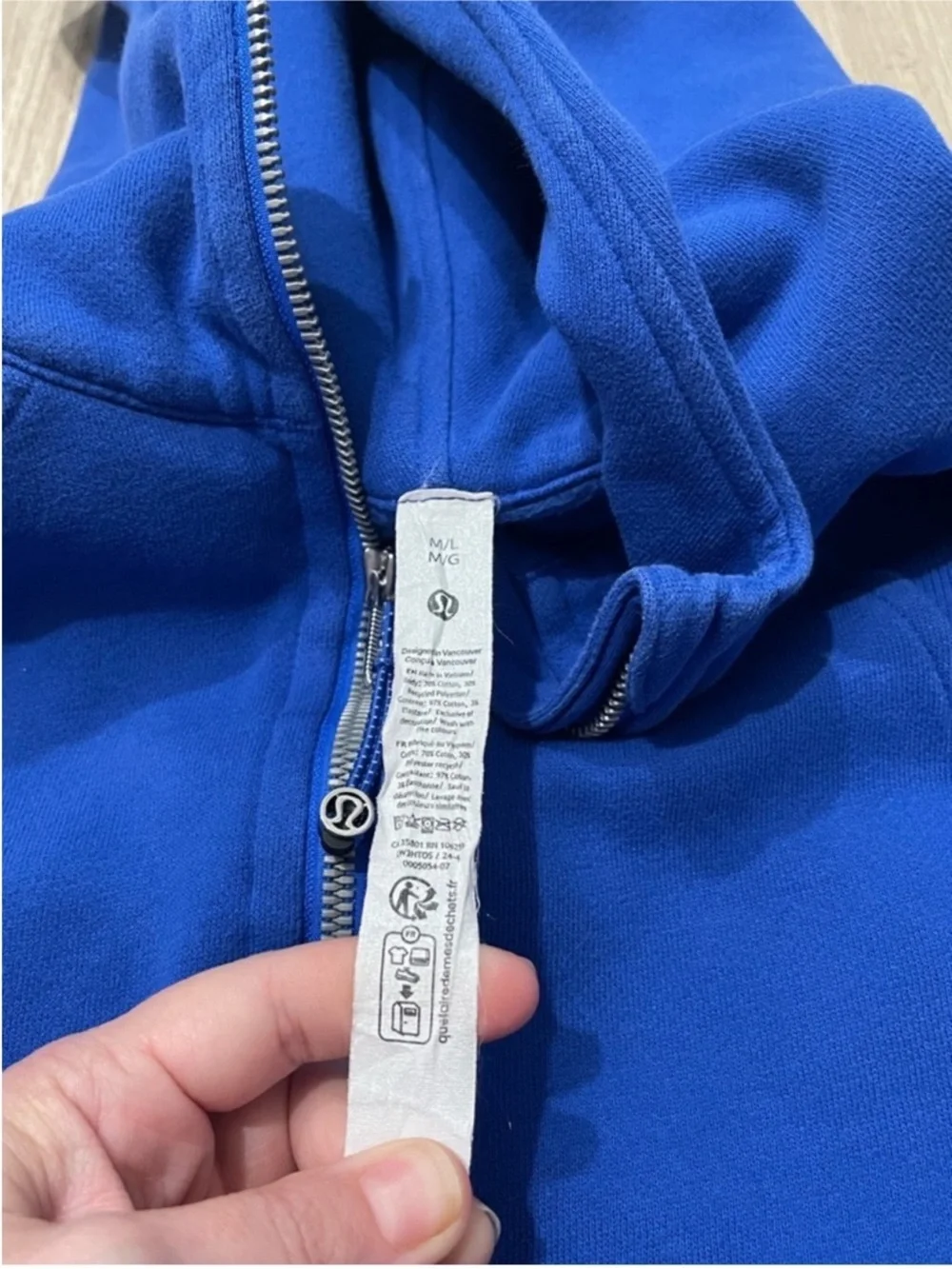 Lululemon Scuba Oversized Half Zip Hoodie Cerulean Blue Sz M/L
